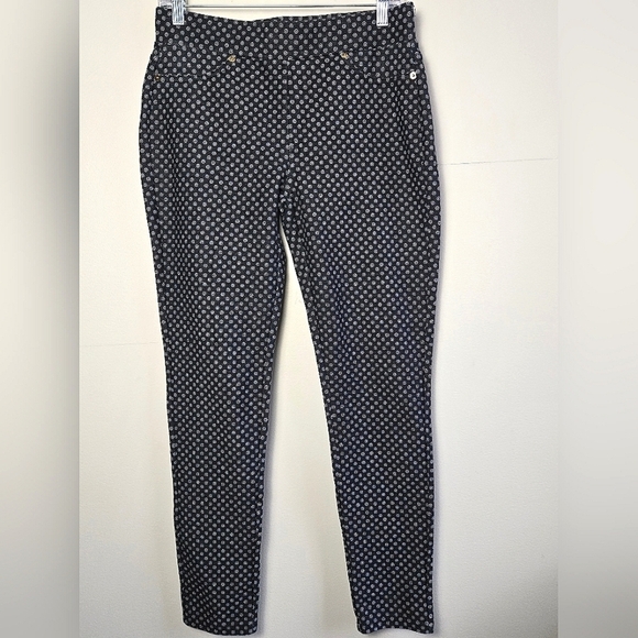 Women's Michael Kors Black & White Jegging, Size Medium - Picture 1 of 6